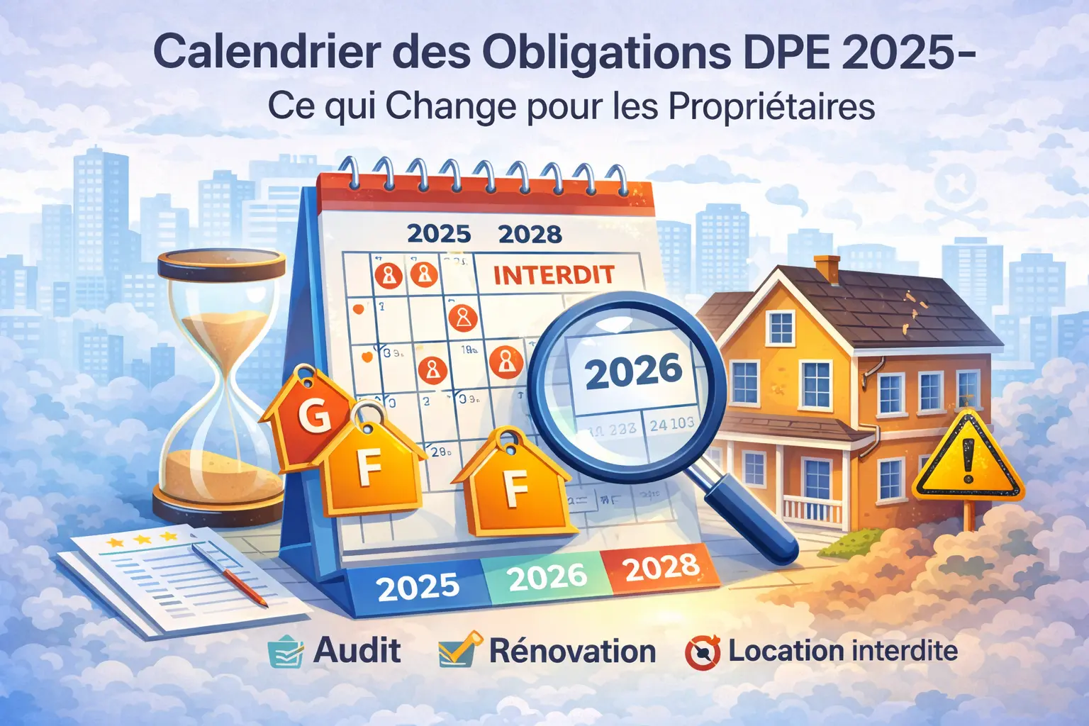 Calendrier des obligations DPE 2025-2028 : ce qui change pour les propriétaires
