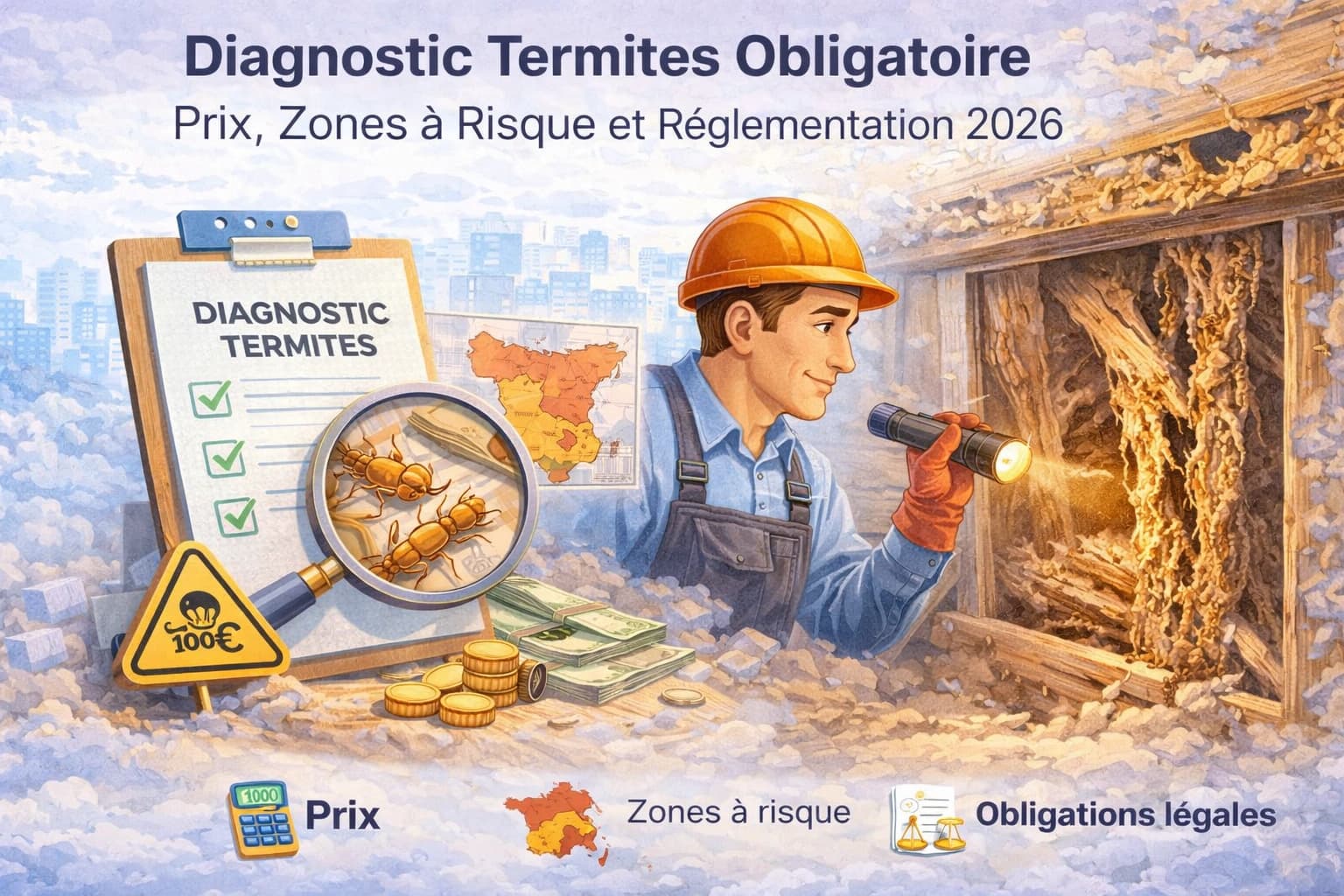 Diagnostic Termites Obligatoire : Prix, Zones à Risque et Réglementation 2026