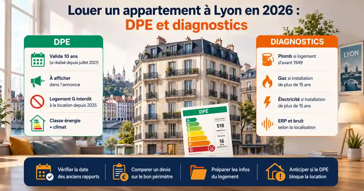 Louer un appartement à Lyon en 2026 : DPE et diagnostics